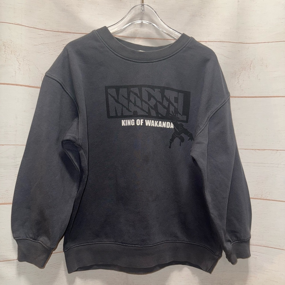 H&M Marvel Black King of Wakanda Boys Sweater Size 6